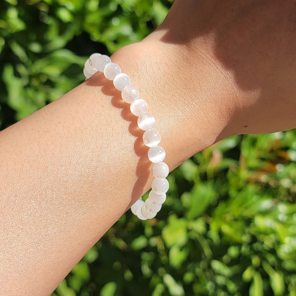 NEW 6MM SELENITE BRACELETS